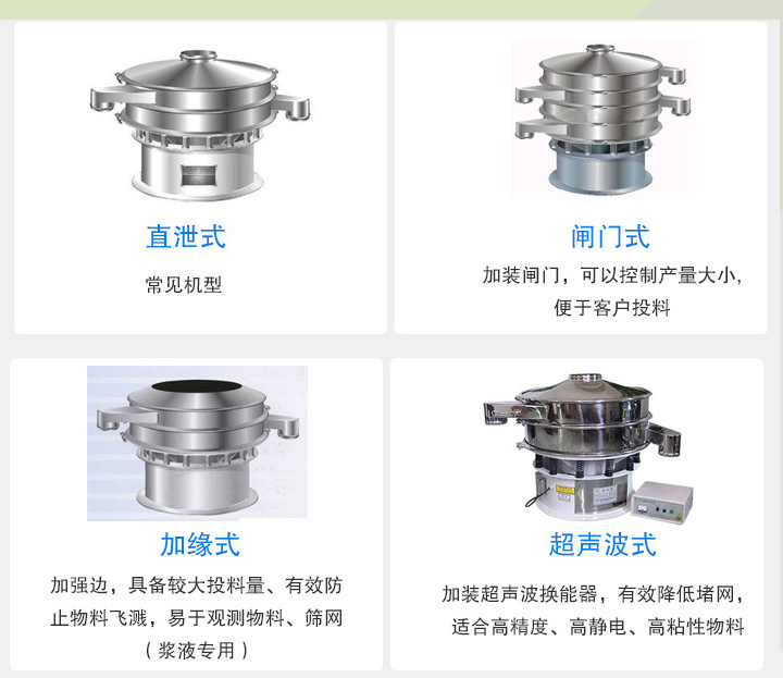 大漢旋振篩根據(jù)不同行業(yè)的要求分為直泄式、閘門式、加緣式、超聲波式等設(shè)計(jì)
